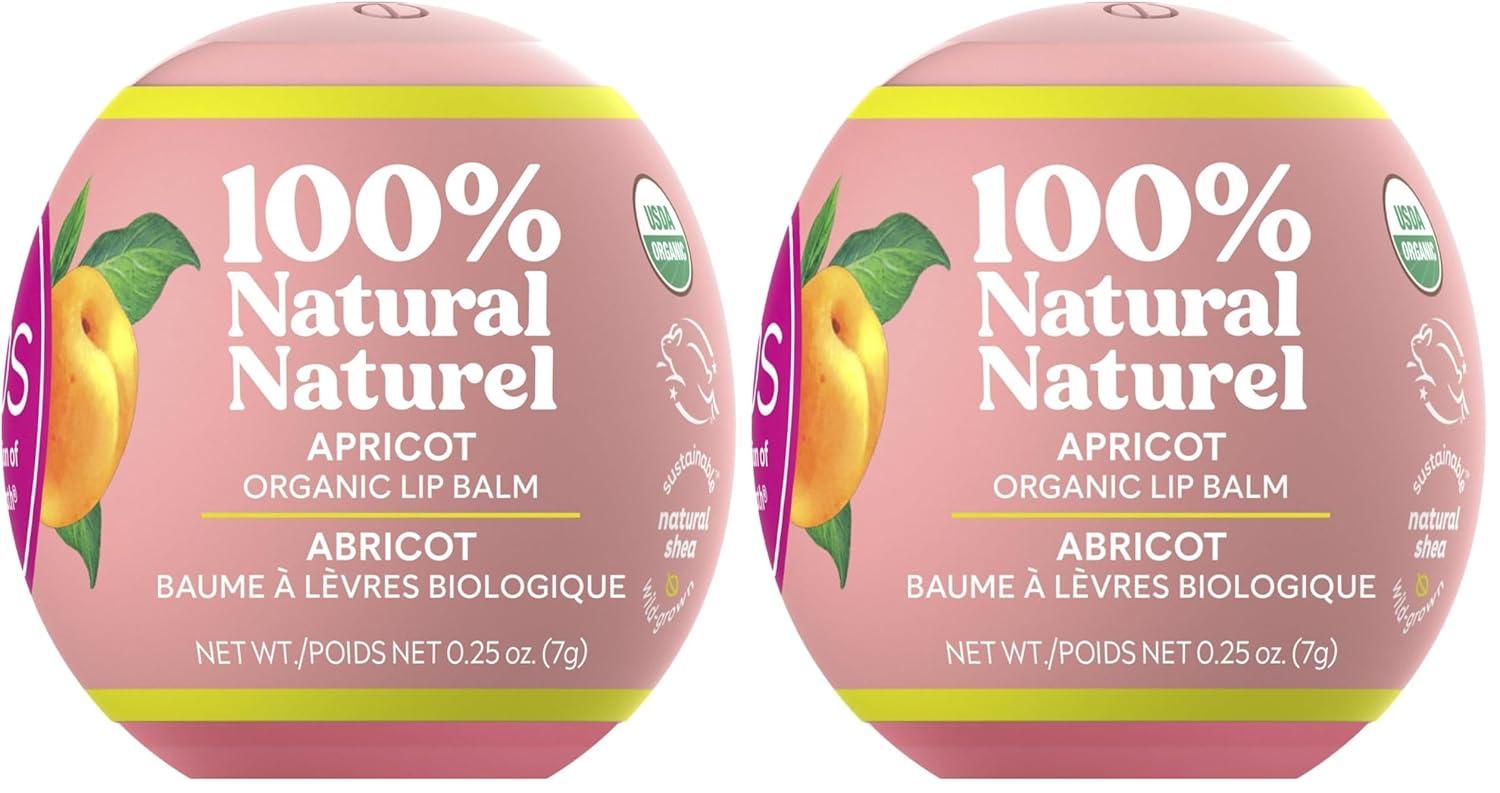 imageeos 100 Natural ampamp Organic Lip Balm Sphere Vanilla Bean Allday Moisture Dermatologist Recommended for Sensitive Skin Lip Care Products 025 ozApricot