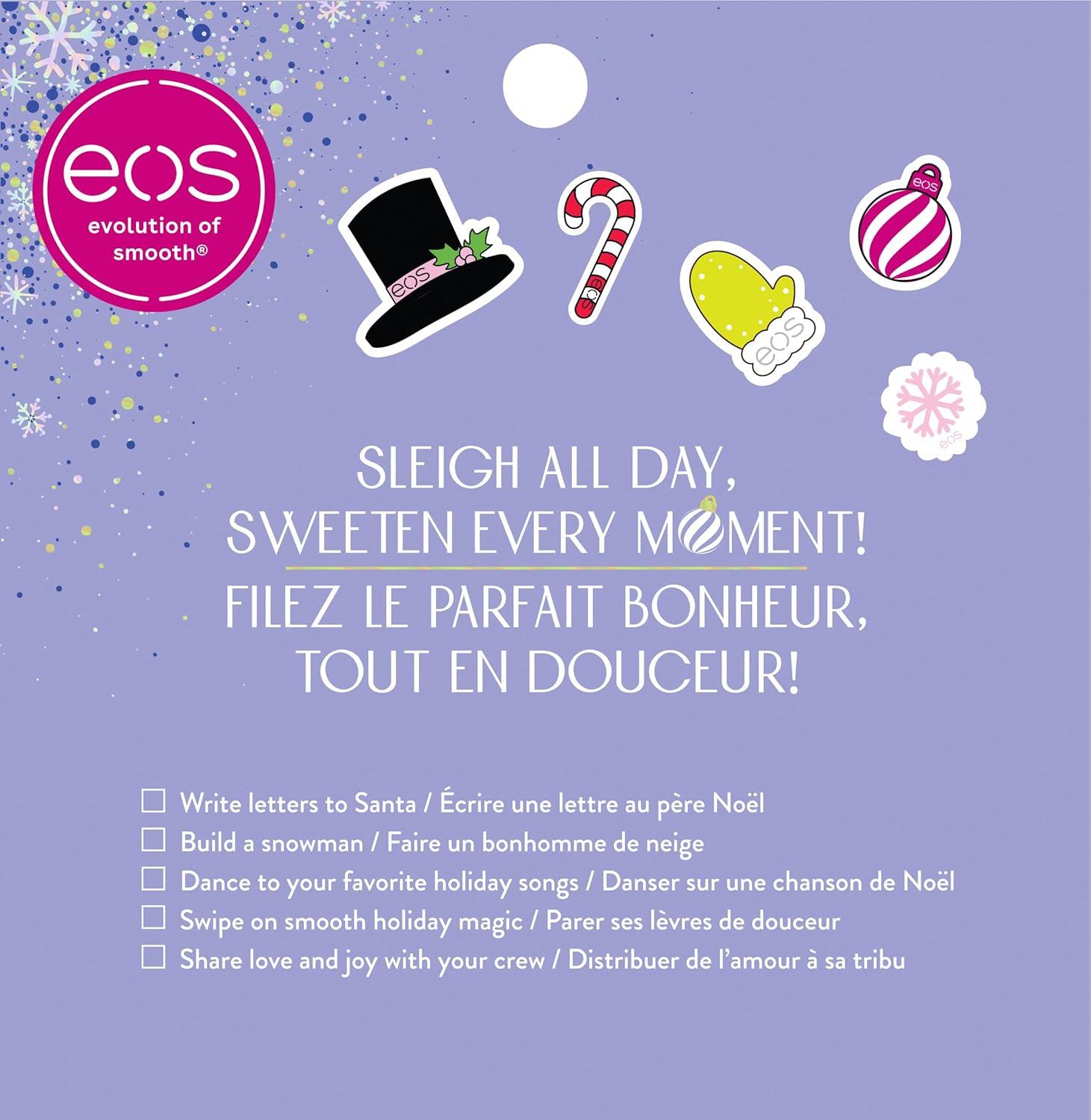 imageeos Holiday Lip Balm Sphere Gift Set Sugar Plum Spritz Candy Apple Candy Cane Swirl Limited Edition Lip Care Natural Shea Butter 025 oz 3packSugar Plum Spritz Candy Apple Candy Cane Swirl