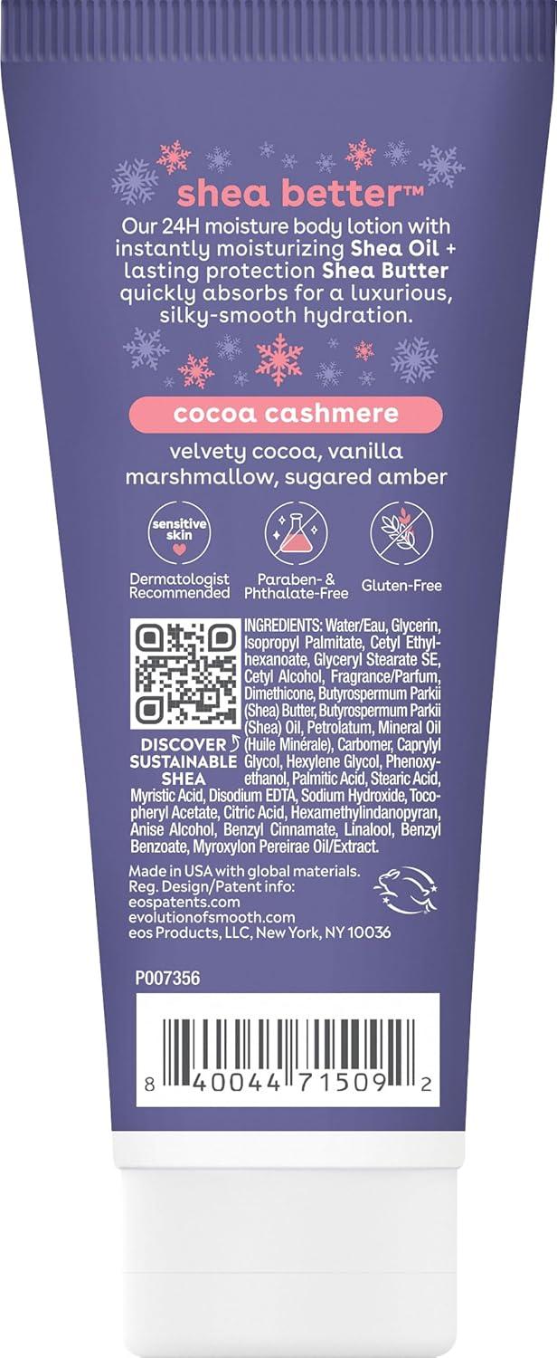 imageeos Shea Better Travel Size Body Lotion Cocoa Cashmere Holiday Limited Edition Skin Care 24Hour Moisture Body Lotion for Women travel size toiletries Vegan 25 fl oz25 Fl Oz Pack of 1