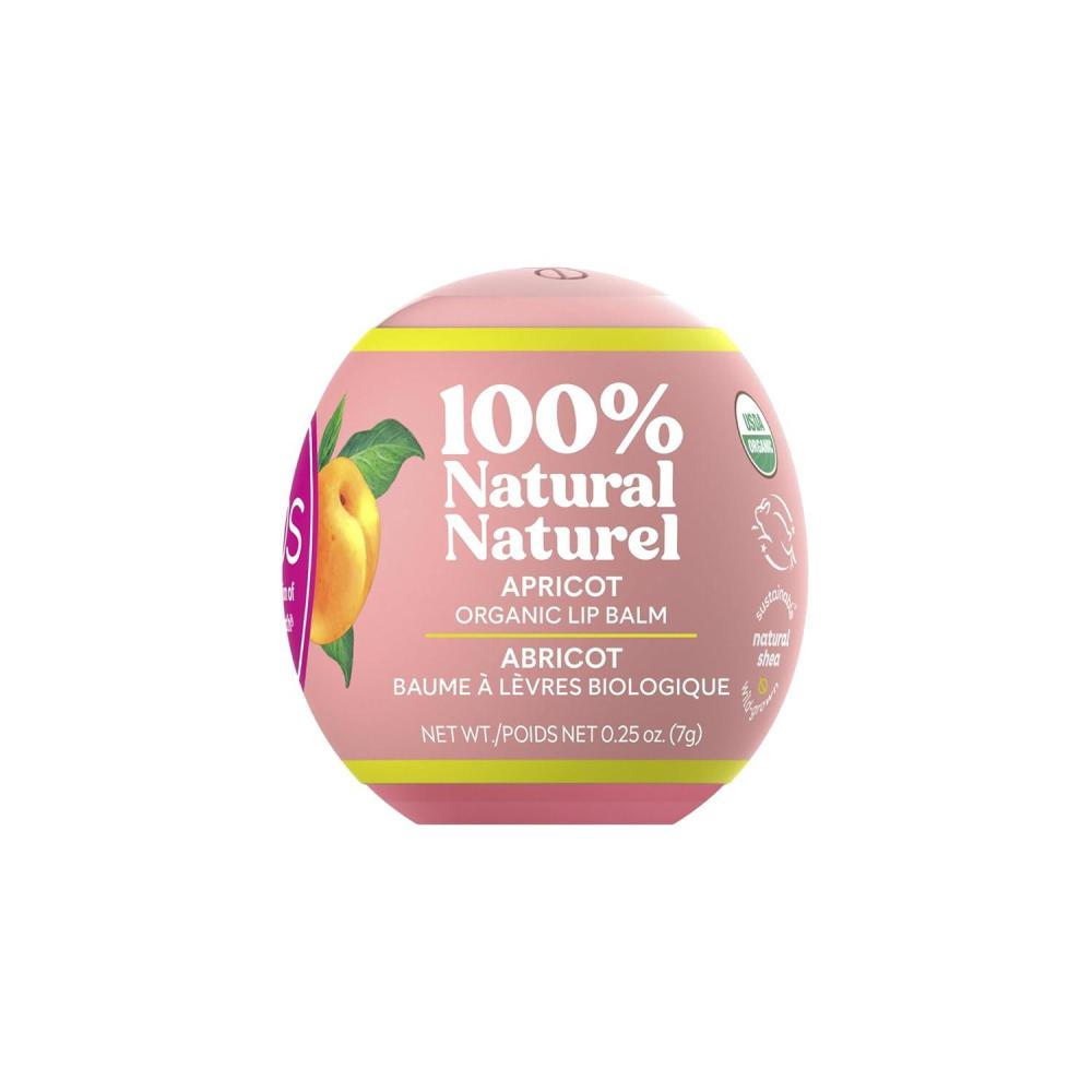 imageeos 100 Natural ampamp Organic Lip Balm Sphere Vanilla Bean Allday Moisture Dermatologist Recommended for Sensitive Skin Lip Care Products 025 ozApricot