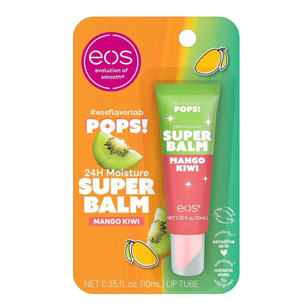 imageeos 24H Moisture Super Balm Grape Fizz LimitedEdition Lip Mask 035 fl ozMango Kiwi