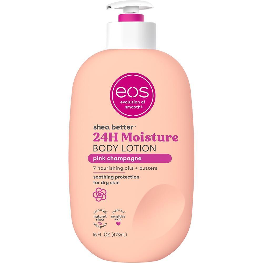 imageeos Shea Better Body Lotion Crme de Pistachio 24Hour Moisture Skin Care Lightweight ampamp NonGreasy Made with Natural Shea Vegan 16 fl ozPink Champagne