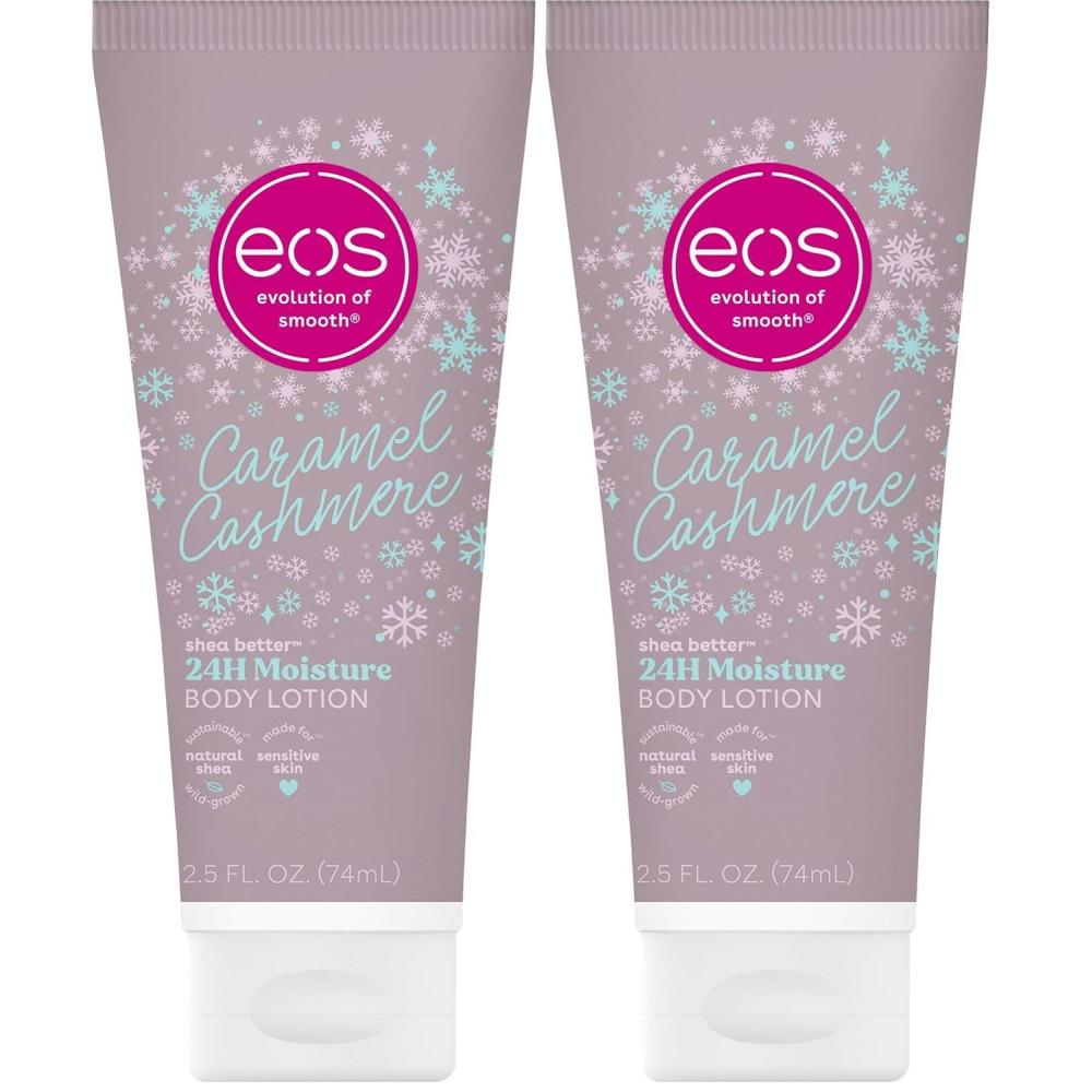 imageeos Shea Better Travel Size Body Lotion Caramel Cashmere Holiday Limited Edition Skin Care 24Hour Moisture Body Lotion for Women travel size toiletries Vegan 25 fl oz25 Fl Oz Pack of 2