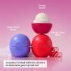 eos Holiday 24H Moisture Super Balm, Candy Cane Swirl, Limited Edition, Stocking Stuffers, Holiday Lip Mask, 0.35 fl oz(Sugar Plum Spritz  Candy Apple  Candy Cane Swirl)