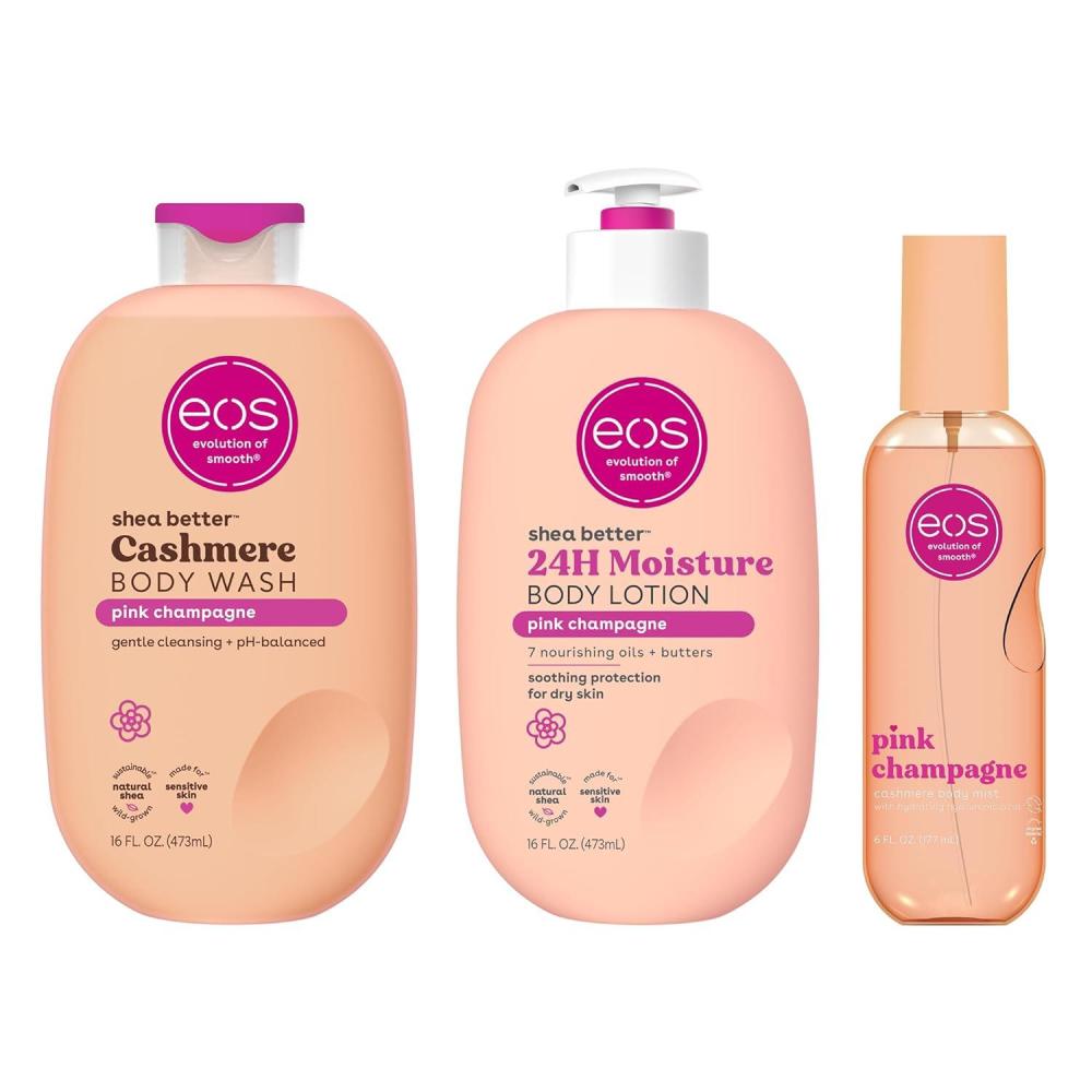 imageeos Pink Champagne Scent Layering Bundle Body Wash Body Mist Body Lotion