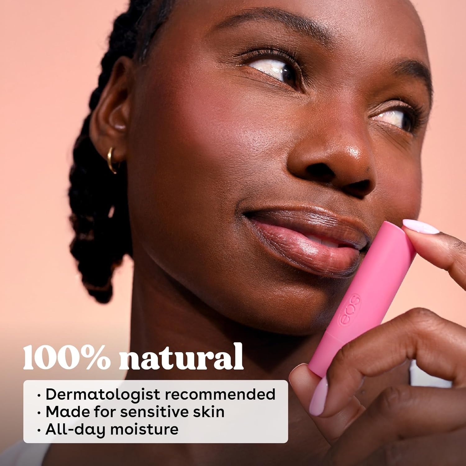 image:imageeos 100 Natural Lip Balm Strawberry Sorbet and Pomegranate Raspberry AllDay Moisture Lip Care Products 014 oz 2PackMulti