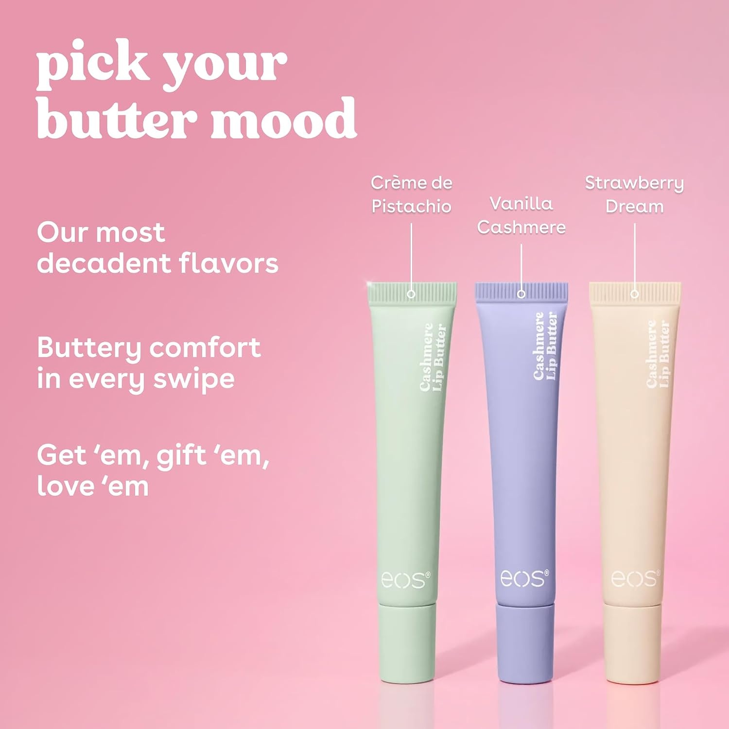 image:imageeos Crme de Pistachio Peptide Lip Butter with Moisturizing Shea Butter 035 ozStrawberry Dream