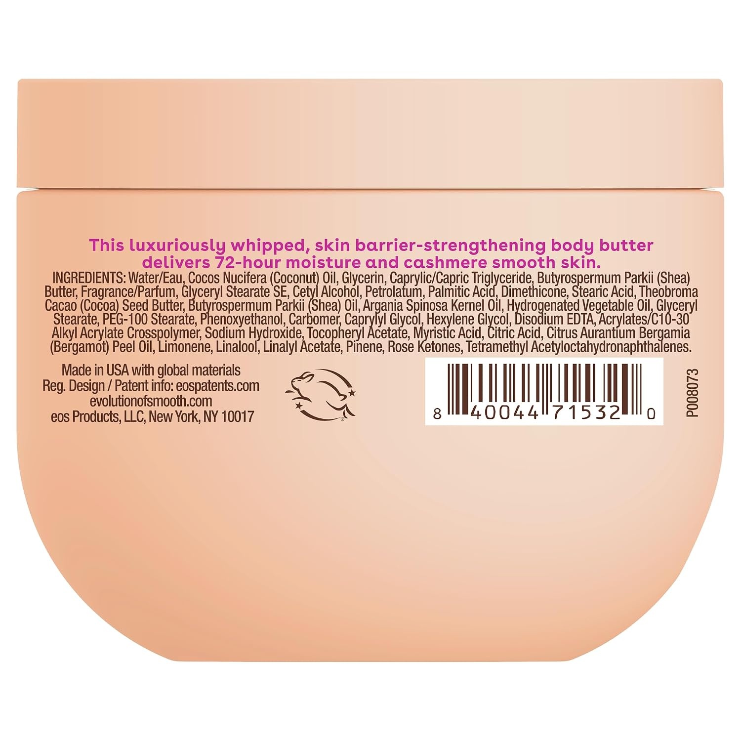image:imageeos Cashmere Whipped Oil Body Butter Crme de Pistachio 72 Hour Weightless Moisture For Dry Skin Rich Formula and Deep Hydration Body Care 12 ozPink Champagne