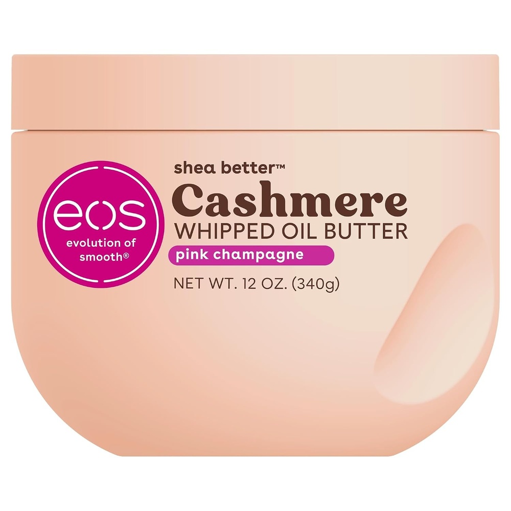 image:imageeos Cashmere Whipped Oil Body Butter Crme de Pistachio 72 Hour Weightless Moisture For Dry Skin Rich Formula and Deep Hydration Body Care 12 ozPink Champagne
